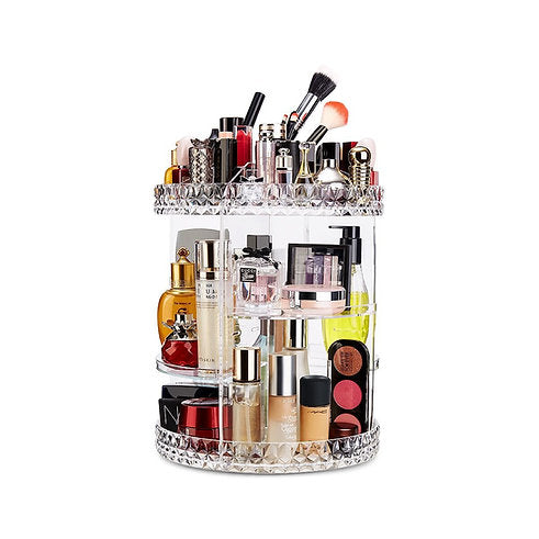 Makeup Organizer 360-Degree Rotating Cosmetic Storage Box.