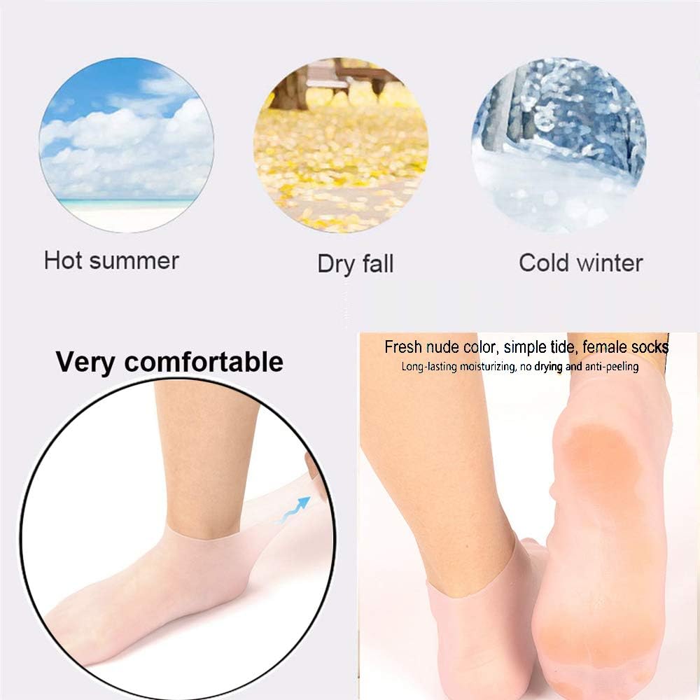 Moisturizing Socks, Pedicure Socks for Repairing Dry Feet, Cracked Heel and Softening Rough Skin. ( 2 pieces)